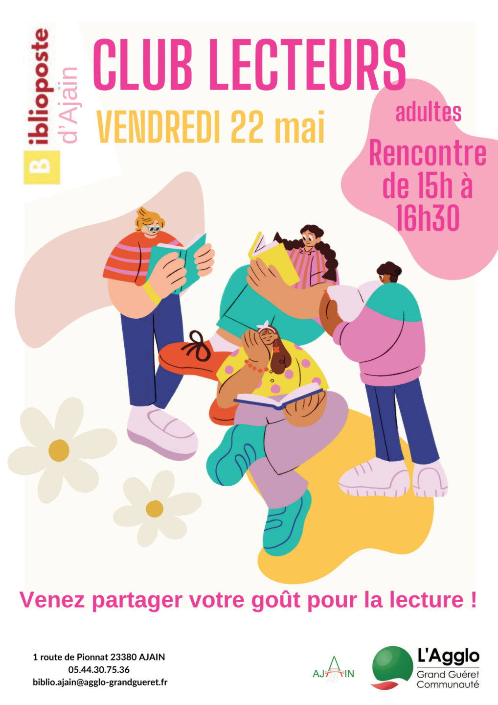 Club des lecteurs adultes Biblioposte d&rsquo;Ajain Ajain