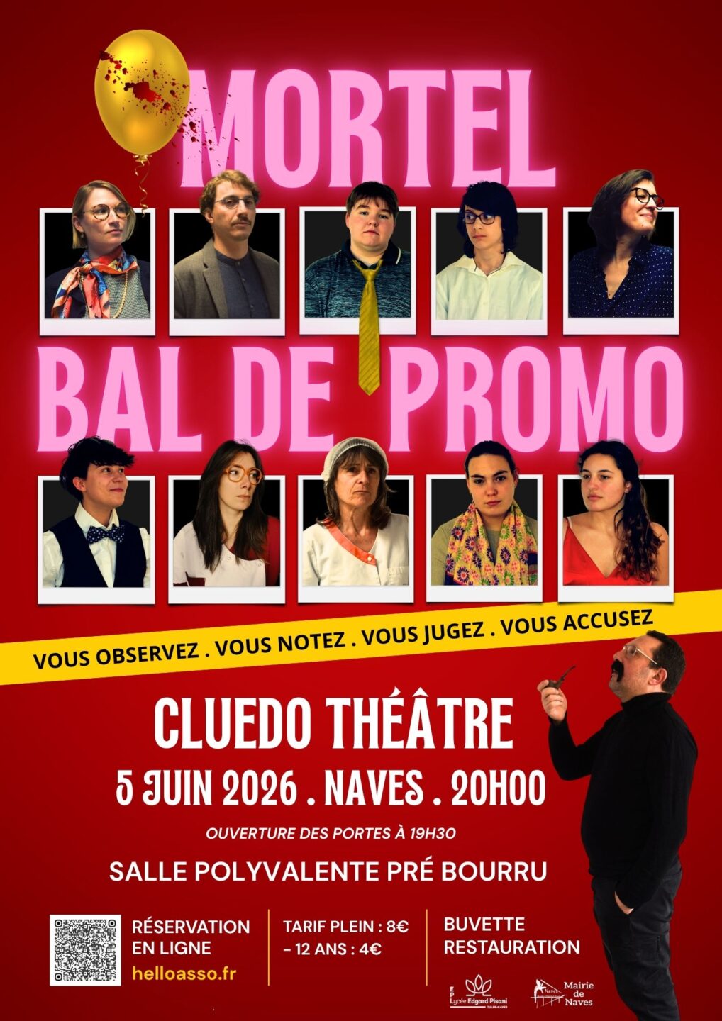 Cluedo Théâtre Mortel bal de promo  Naves