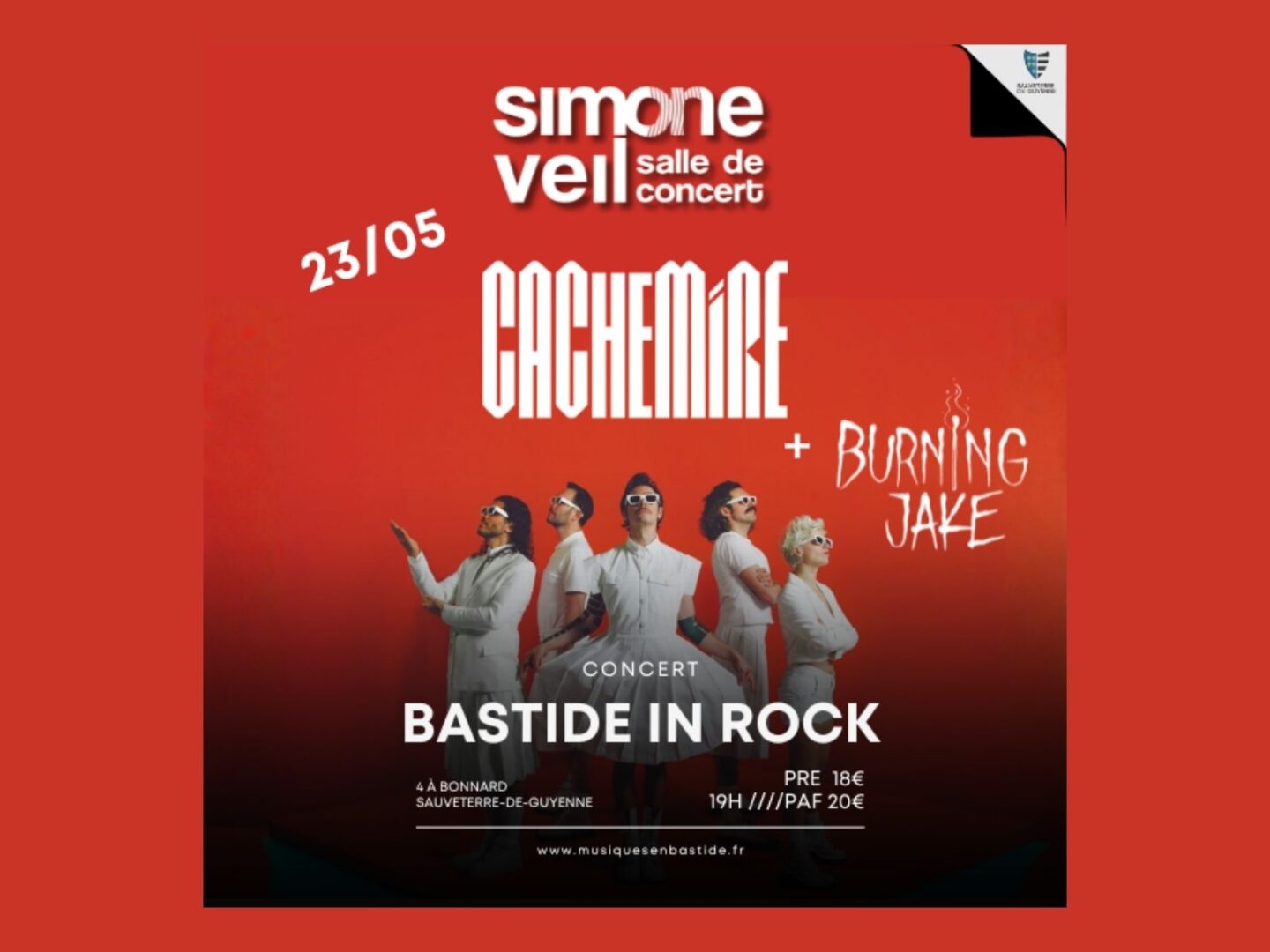 Concert Bastide in rock Cachemire Salle Simone Veil Sauveterre-de-Guyenne