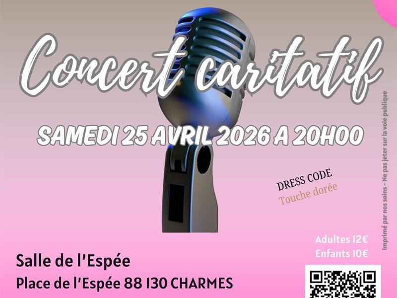 CONCERT CARITATIF Salle de l&rsquo;Espée Charmes