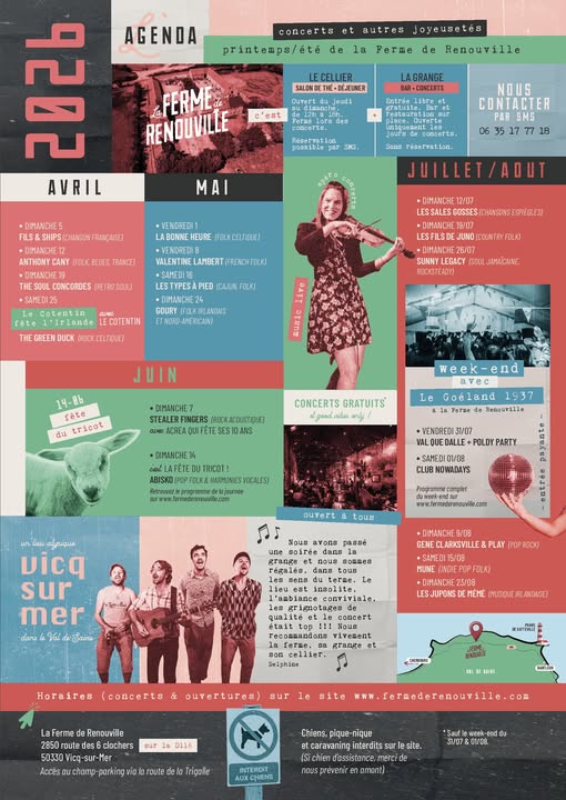 Concert dans la grange Mune (indie pop folk) Cosqueville Vicq-sur-Mer