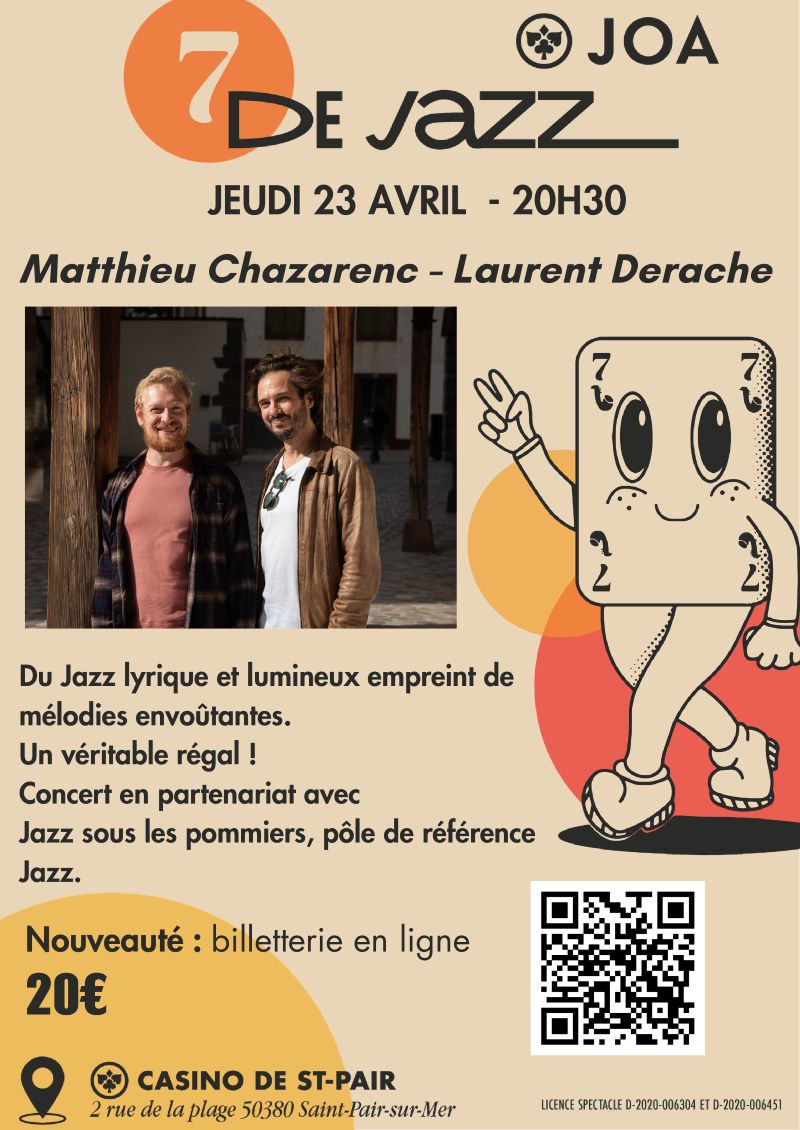 Concert de jazz Derache Chazarenc Joa Casino Saint-Pair-sur-Mer