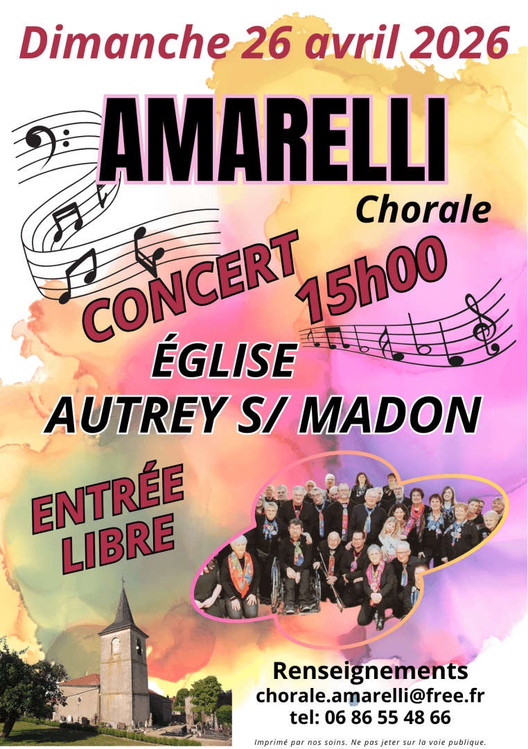 Concert de la chorale AMARELLI  Autrey 2026-04-26