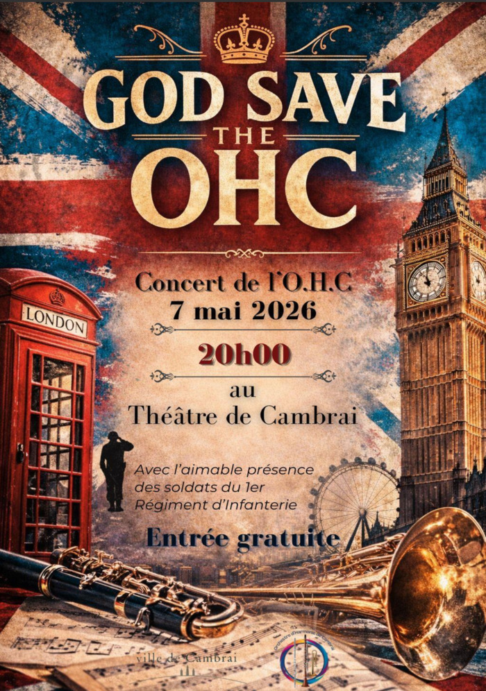 Concert de l&rsquo;Orchestre d&rsquo;Harmonie de Cambrai, Théâtre de Cambrai, Cambrai