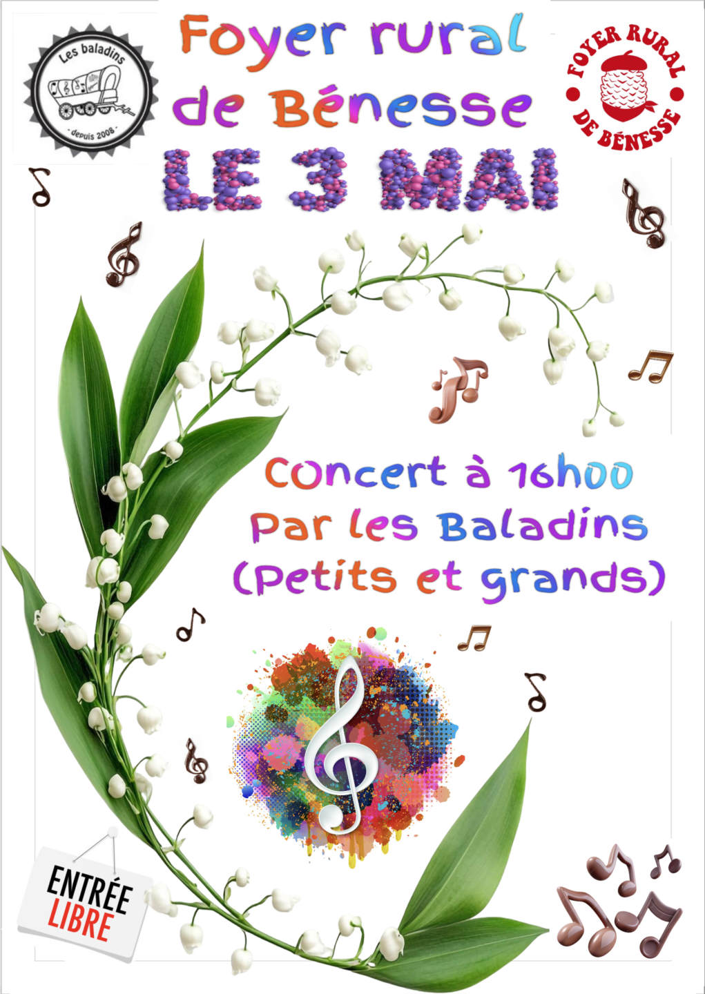 Concert des Baladins au foyer Rural Mairie Bénesse-Maremne