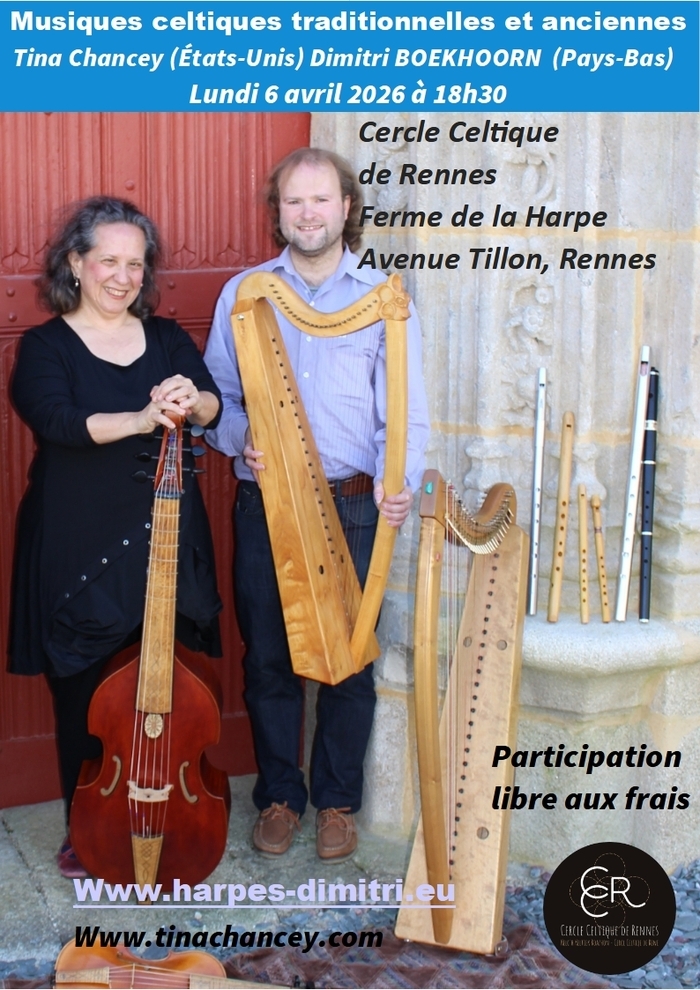 Concert Duo Chancey – Boekhoorn Cercle Celtique de Rennes, Ferme de la Harpe Rennes