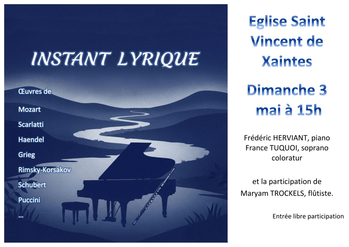 Concert lyrique Eglise Saint Vincent de Xaintes Dax 2026-05-03