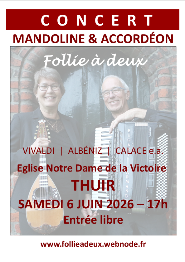 CONCERT MANDOLINE ET ACCORDÉON PLACE DE LA CELLERA Thuir 2026-06-06