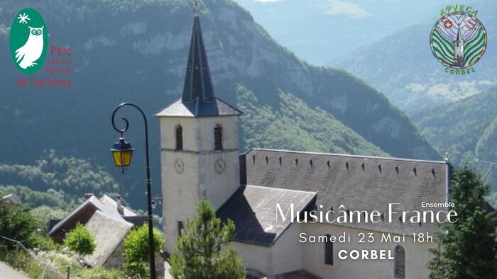Concert Musicâme France à Corbel : Bach, Vivaldi, Mozart, Caccini, Cantemir, Saint-Saëns Eglise Saint-Jean Baptiste Corbel
