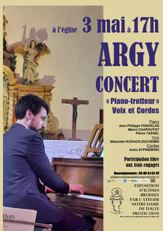 Concert Piano-trotteur Voix et Cordes  Argy