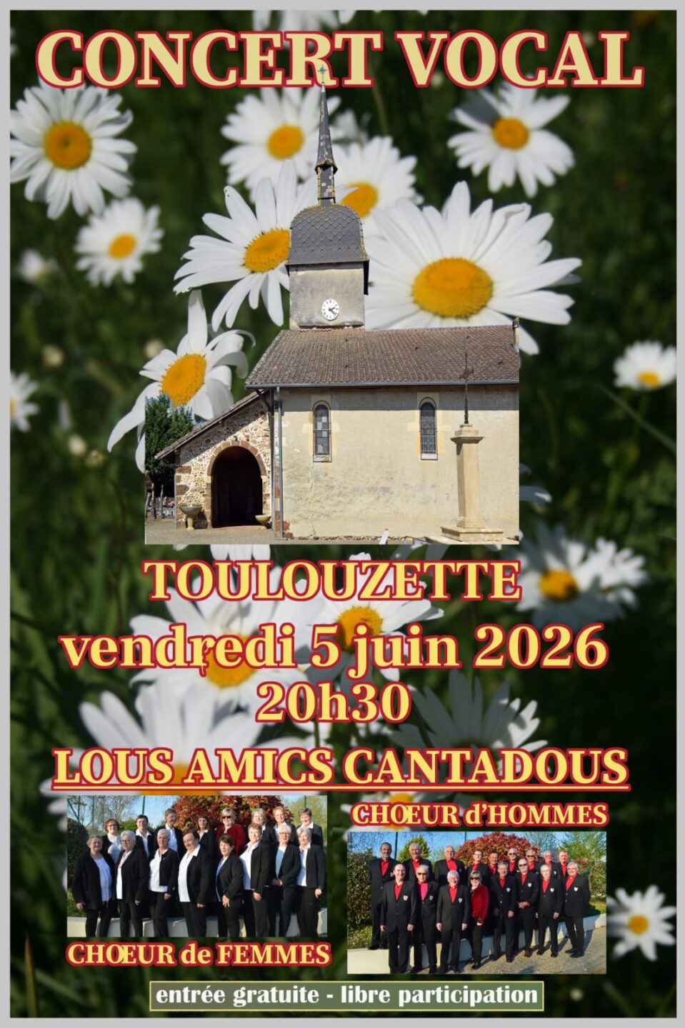 Concert eglise de toulouzette Toulouzette