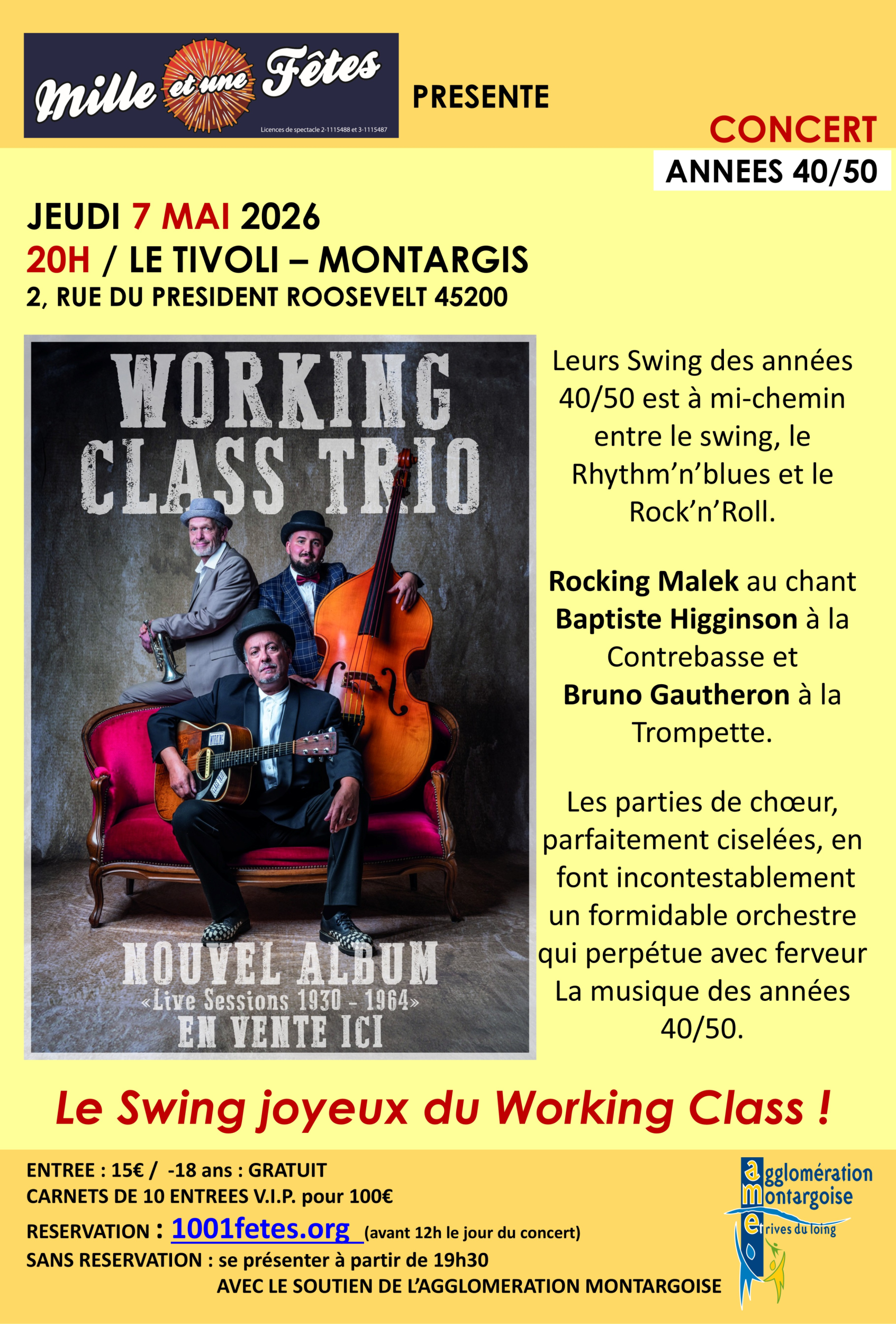 Concert Working Class Trio  Montargis