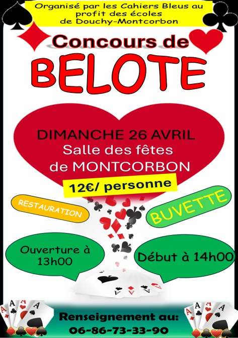 Concours de belote  Douchy-Montcorbon
