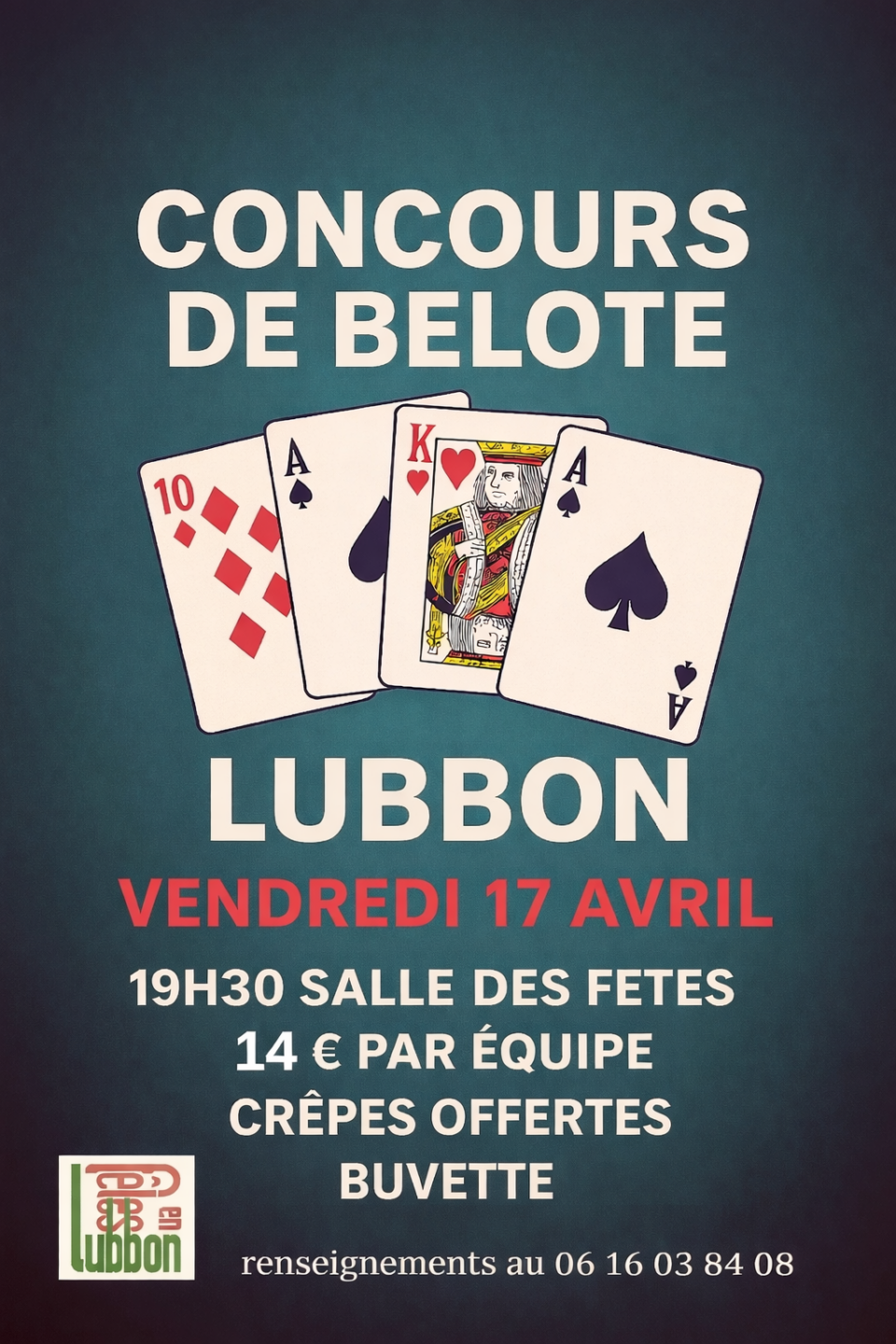 Concours de belote  Lubbon