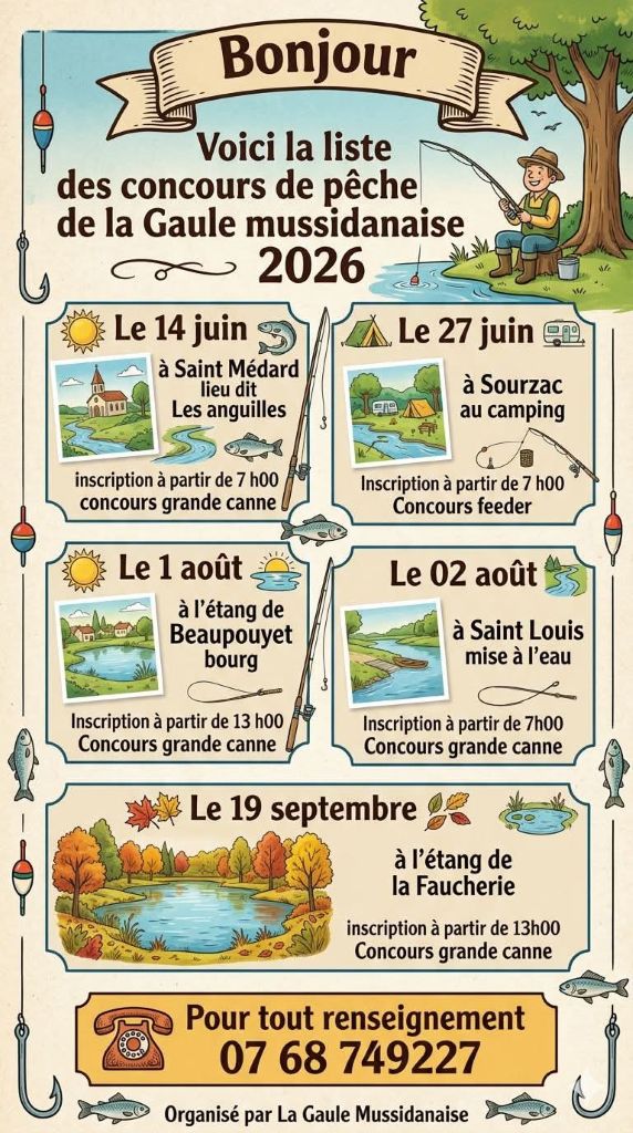 Concours de pêche  Sourzac