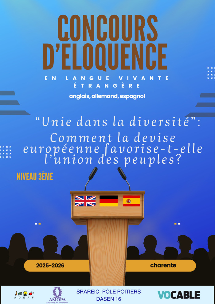 Concours d'éloquence en langue vivante étrangère lycée Guez de Balzac Angoulême