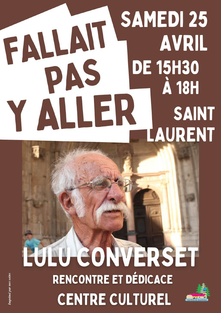 Conférence Fallait pas y aller de Lulu Converset centre culturel Fort-du-Plasne