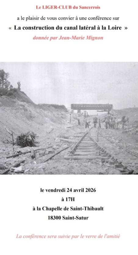 [CONFÉRENCE] La construction du canal Rue des Ponts Saint-Satur 2026-04-24
