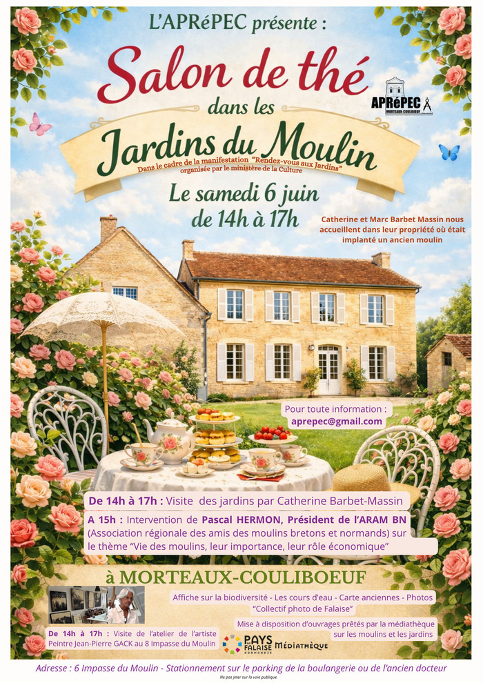 Conférence : la vie des moulins, leur importance et leur rôle économique, Jardins du moulin, Morteaux-Coulibœuf