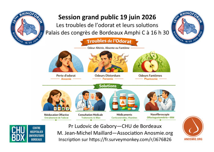 Conférence « Les troubles de l&rsquo;odorat et leurs solutions », Palais des Congrès, Bordeaux