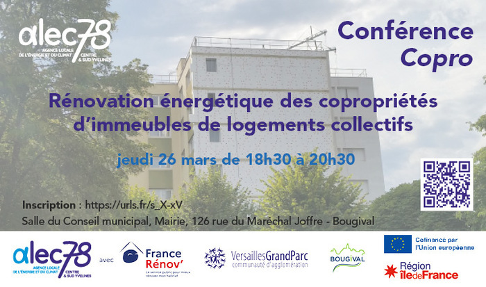 Conférence Rénovation énergétique des copropriétés d&rsquo;immeubles de logements collectifs, Salle du Conseil – Mairie, Bougival