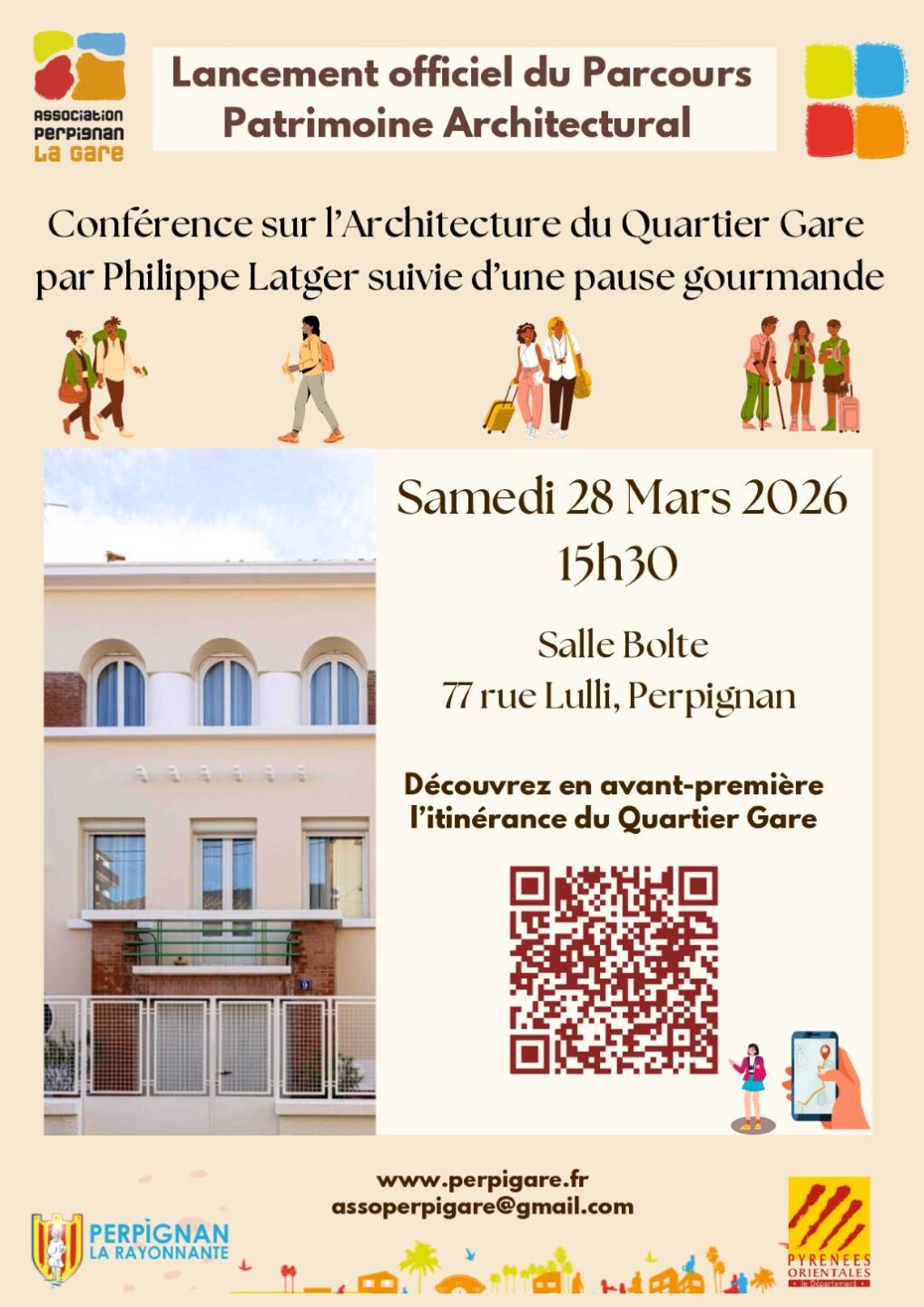 CONFÉRENCE SUR L&rsquo;ARCHITECTURE DU QUARTIER GARE PAR PHILIPPE LATGER  Perpignan