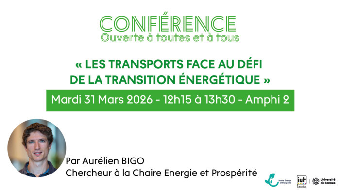 Conférence sur les transports face au défi de la transition énergétique, IUT Lannion, Lannion