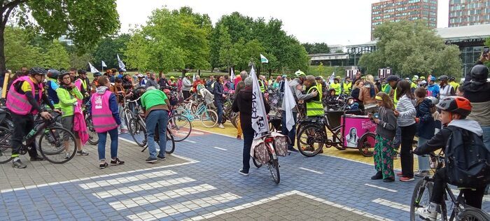 Convergence Vélo Lilloise, place François Mitterrand Lille, Lille