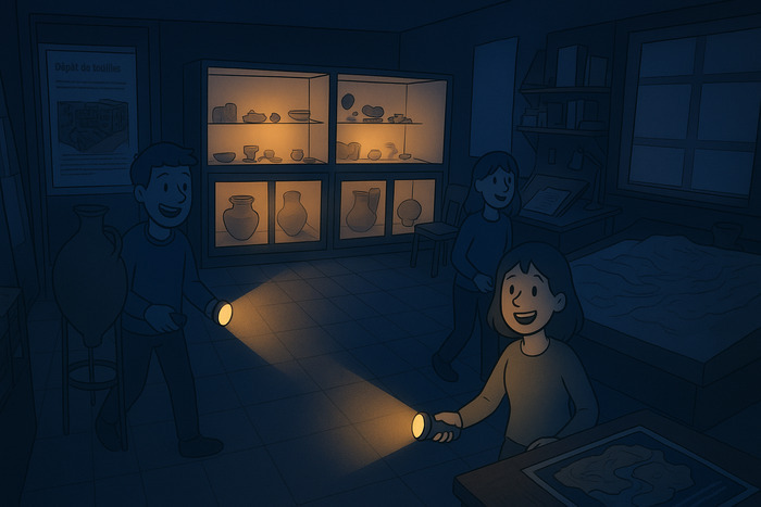 Corps à corps – visite à la lampe torche, Musée archéologique d&rsquo;Izernore, Izernore