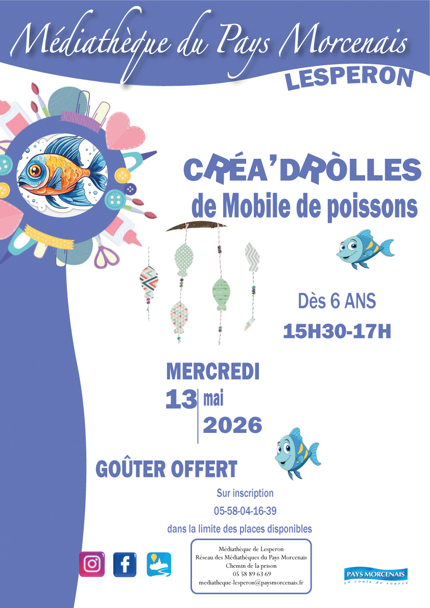 Créa Dròlles de Mobile de poissons Chemin de la prison