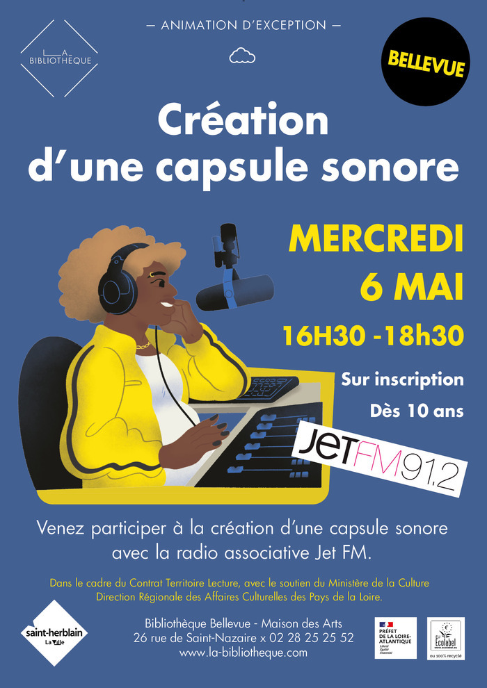 Création d'une capsule sonore Bibliothèque Bellevue Saint-Herblain
