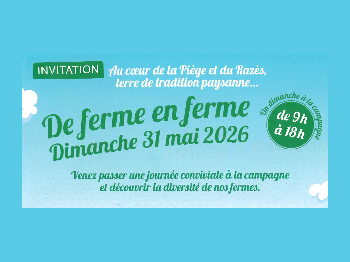 DE FERME EN FERME PIÈGE, LAURAGAIS, RAZÈS 2026 GAEC DU SOUSTROBE  Villelongue-d&rsquo;Aude