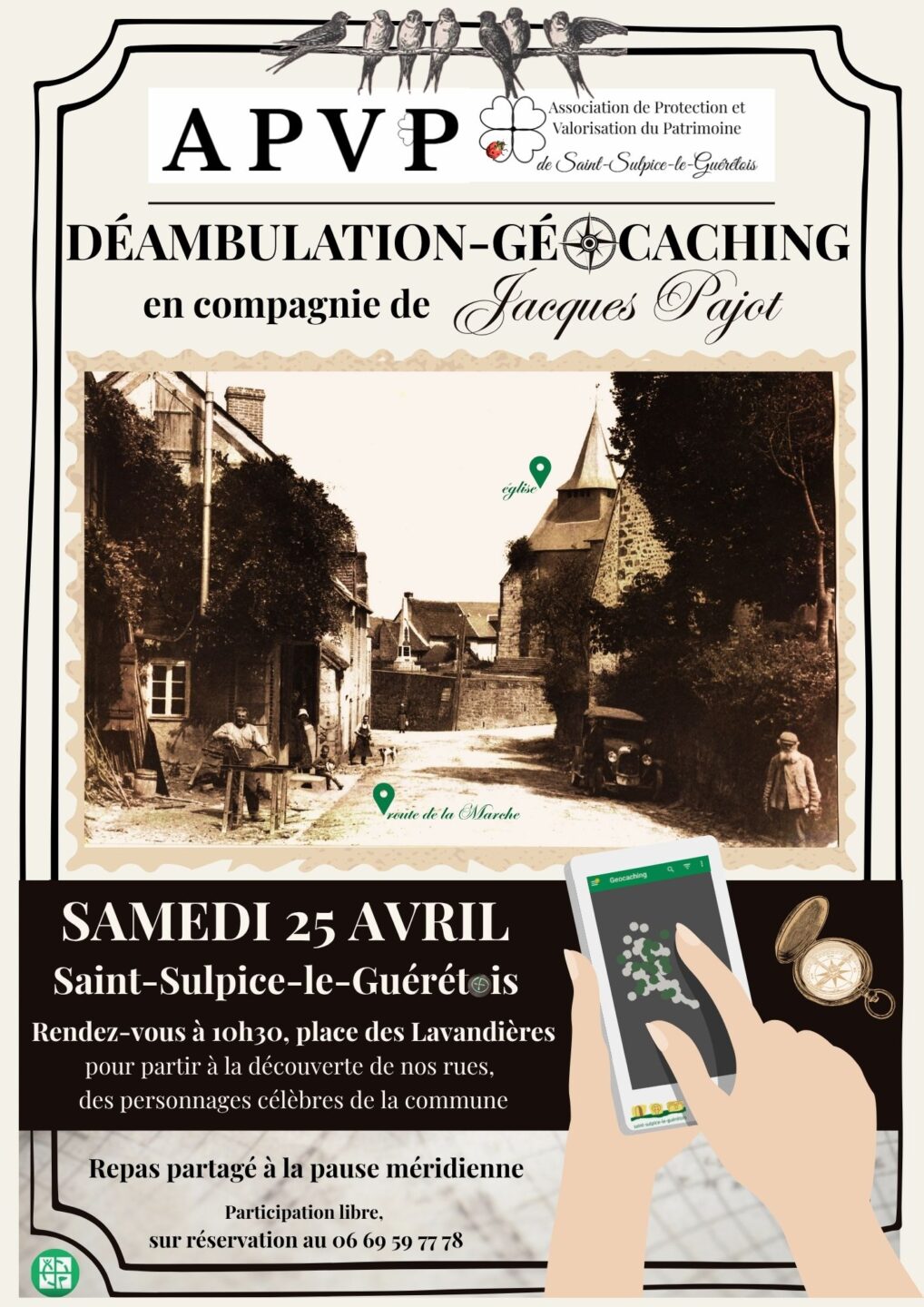 Déambulation-Géocaching  Saint-Sulpice-le-Guérétois