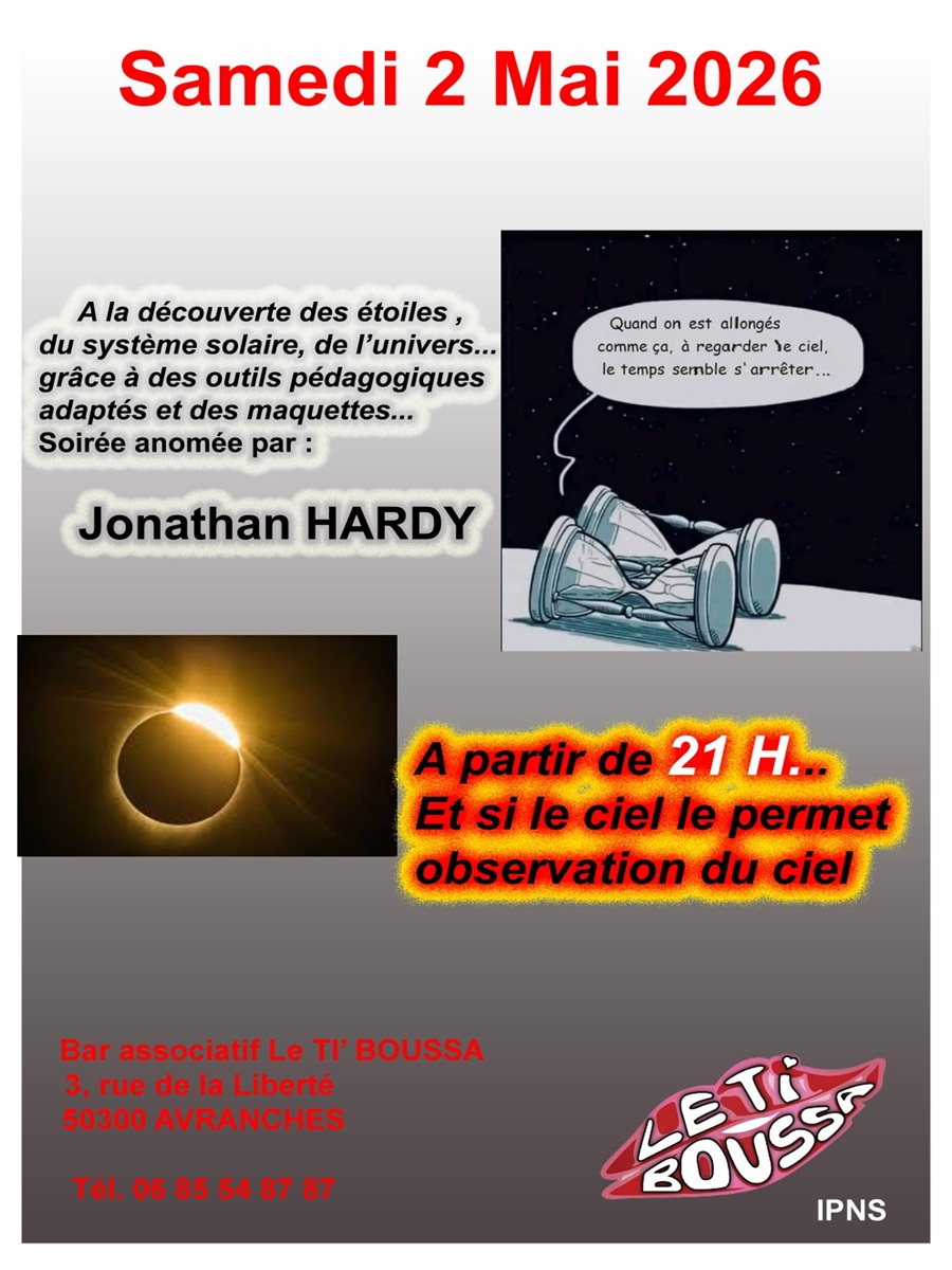 Découverte des étoiles et de l&rsquo;astronomie Café solidaire Le Ti&rsquo;Boussa Avranches