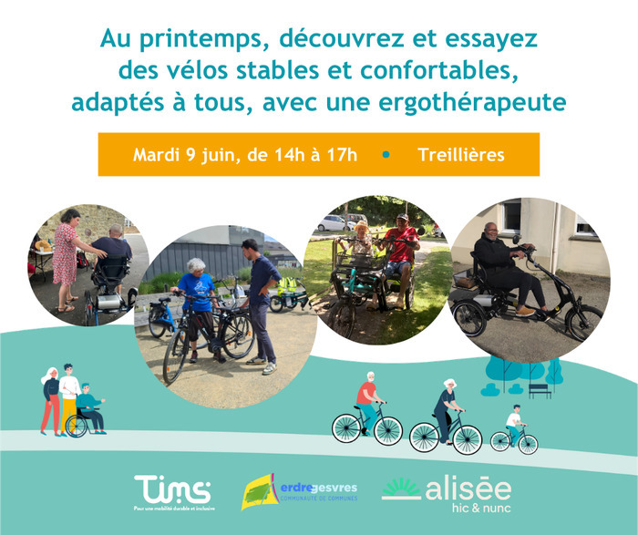 Découverte et essais de vélos adaptés pour tous, EHPAD Les Sources du Verdet, Treillières