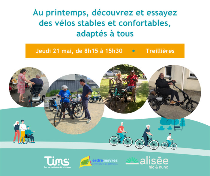 Découverte et essais de vélos adaptés pour tous, Voie verte de Treillières (derrière l&rsquo;avenue de la Gare), Treillières