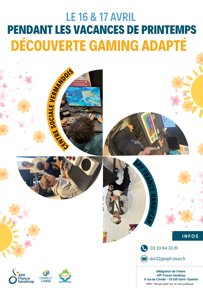 Découverte gaming adapté, APF France handicap, Saint-Quentin