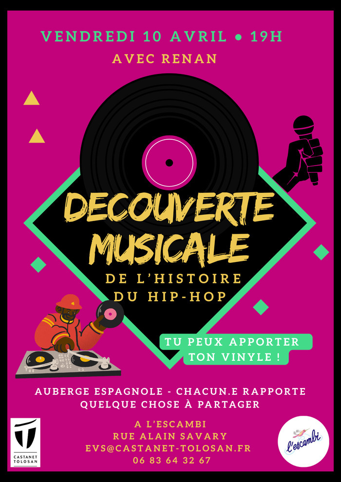 Découverte musicale de l&rsquo;histoire du Hip-Hop, L&rsquo;escambi (EVS), Castanet-Tolosan