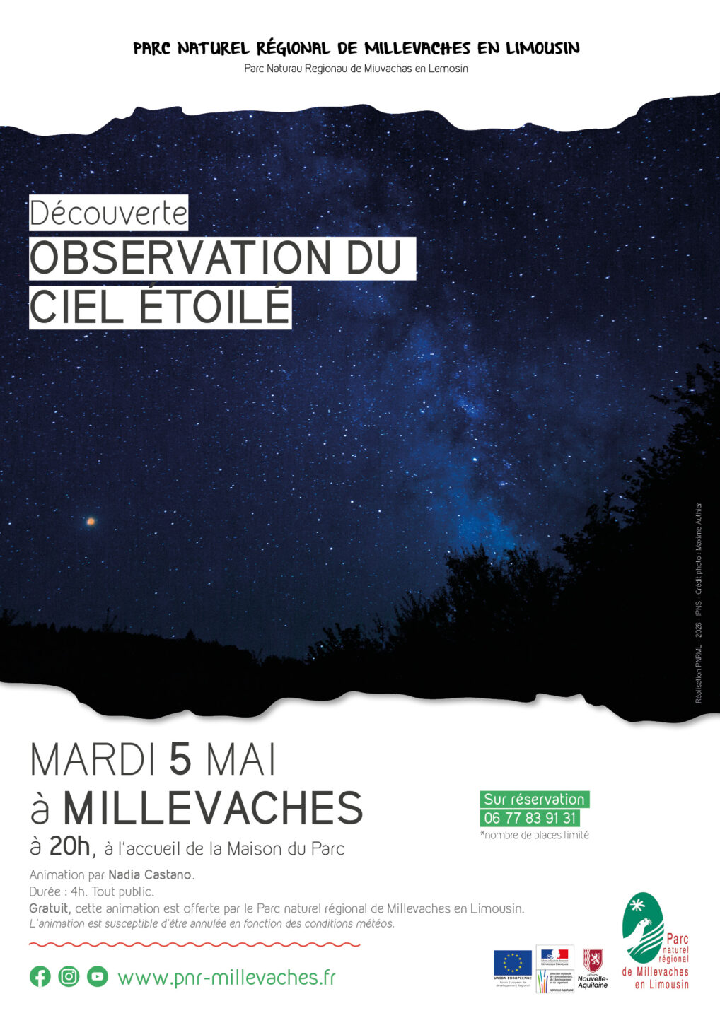 Découverte observation du ciel étoilé  Millevaches