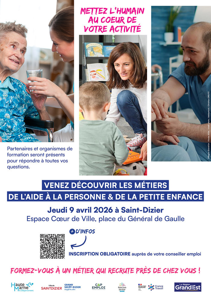 Découvrir les métiers de l’aide à la personne et de la petite enfance, Espace Coeur de Ville, Saint-Dizier