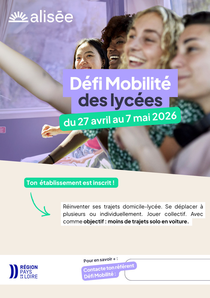 Défi Mobilité des Lycées 2026, Association Alisée, Nantes