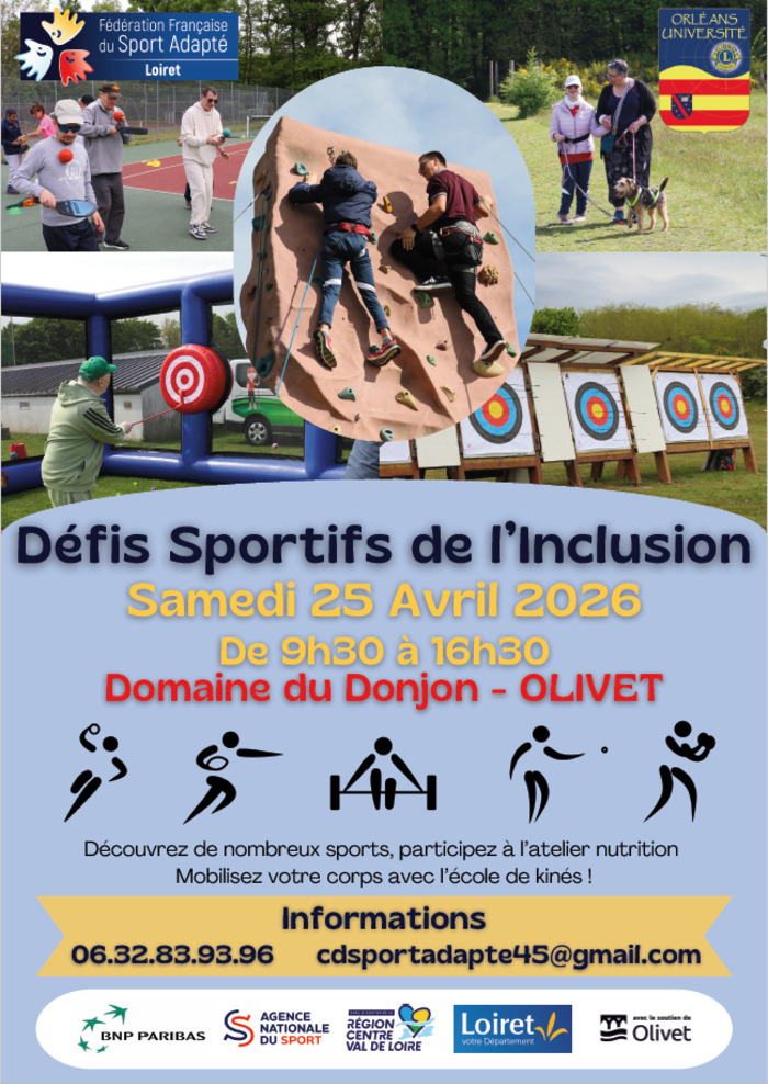 Défis Sportifs de l’Inclusion, Domaine du Donjon, Olivet