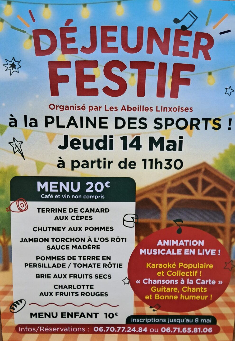 Déjeuner festif Plaine des sports Linxe 2026-05-14