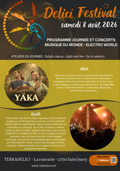 Delici Festival Le Voyage Sensoriel Electro-World La Rouvarie Saint-Juéry 2026-08-08