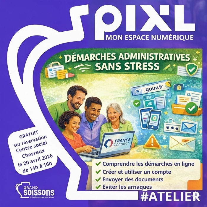 Démarches administratives sans stress, Centre social Chevreux, Villeneuve-Saint-Germain