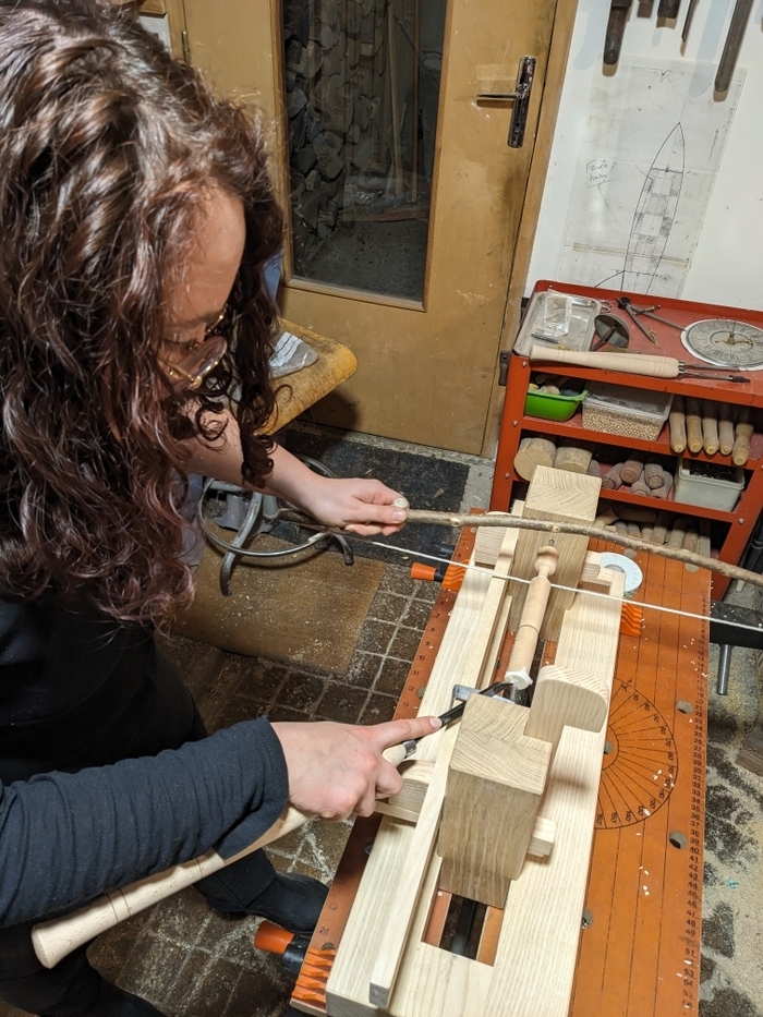 Démonstration de tour à archet, Musée archéologique d&rsquo;Izernore, Izernore