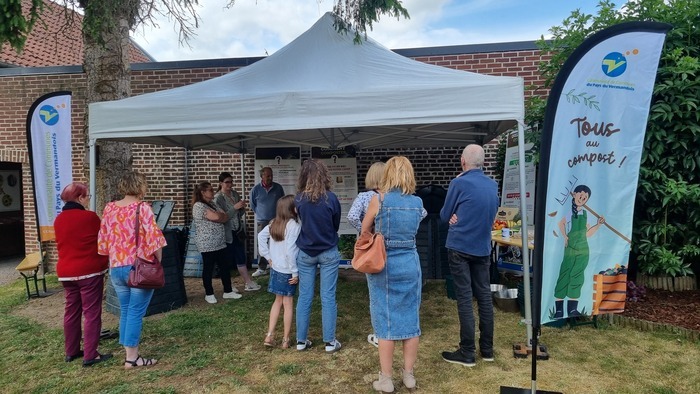 Démonstration et sensibilisation au compostage, La Maison du Textile, Fresnoy-le-Grand