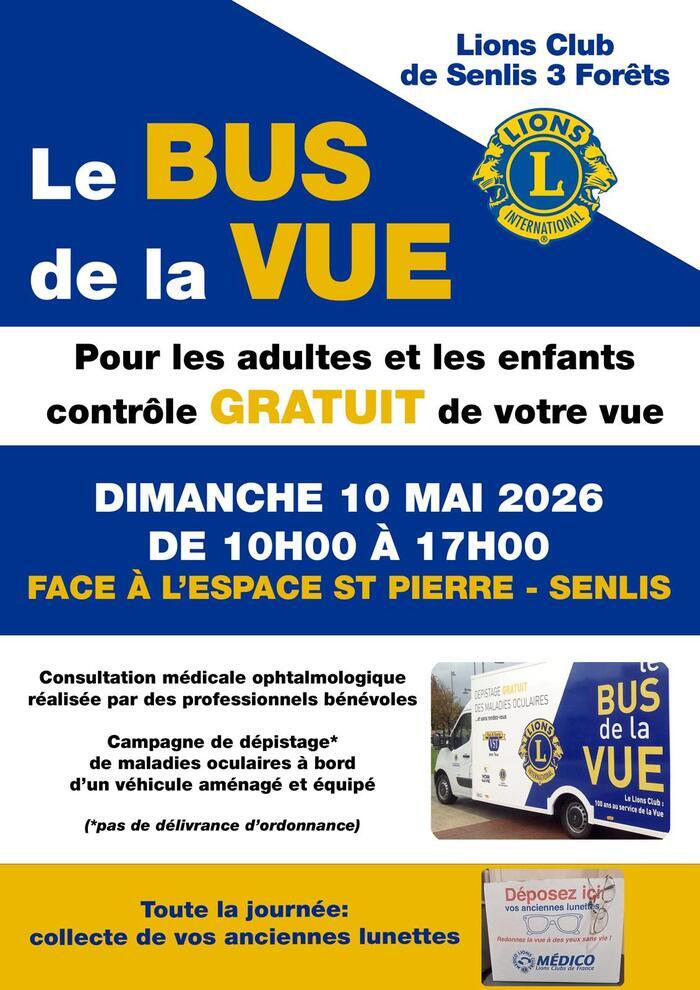 Dépistage gratuit des défauts de la vue et des maladies oculaires Place Saint Pierre Senlis