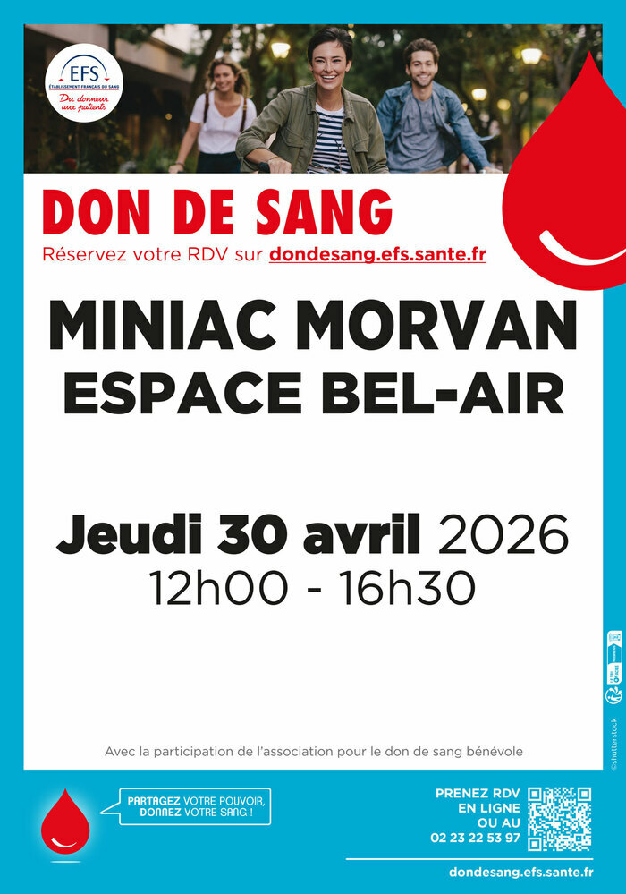 Don de sang, Espace Bel-Air, Miniac-Morvan
