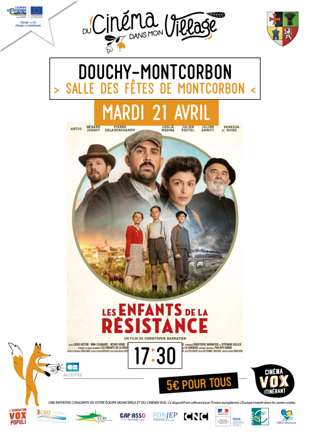 Du cinéma dans mon village Les enfants de la résistance  Douchy-Montcorbon